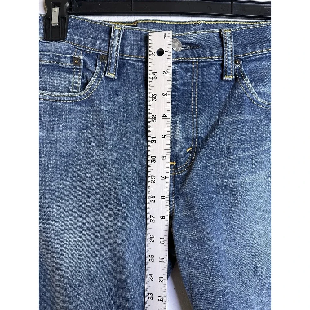 Levi's 502 Mens Denim Blue Jeans Taper Fit Slim Stretch 30x32 (30x30) - Picture 9 of 10